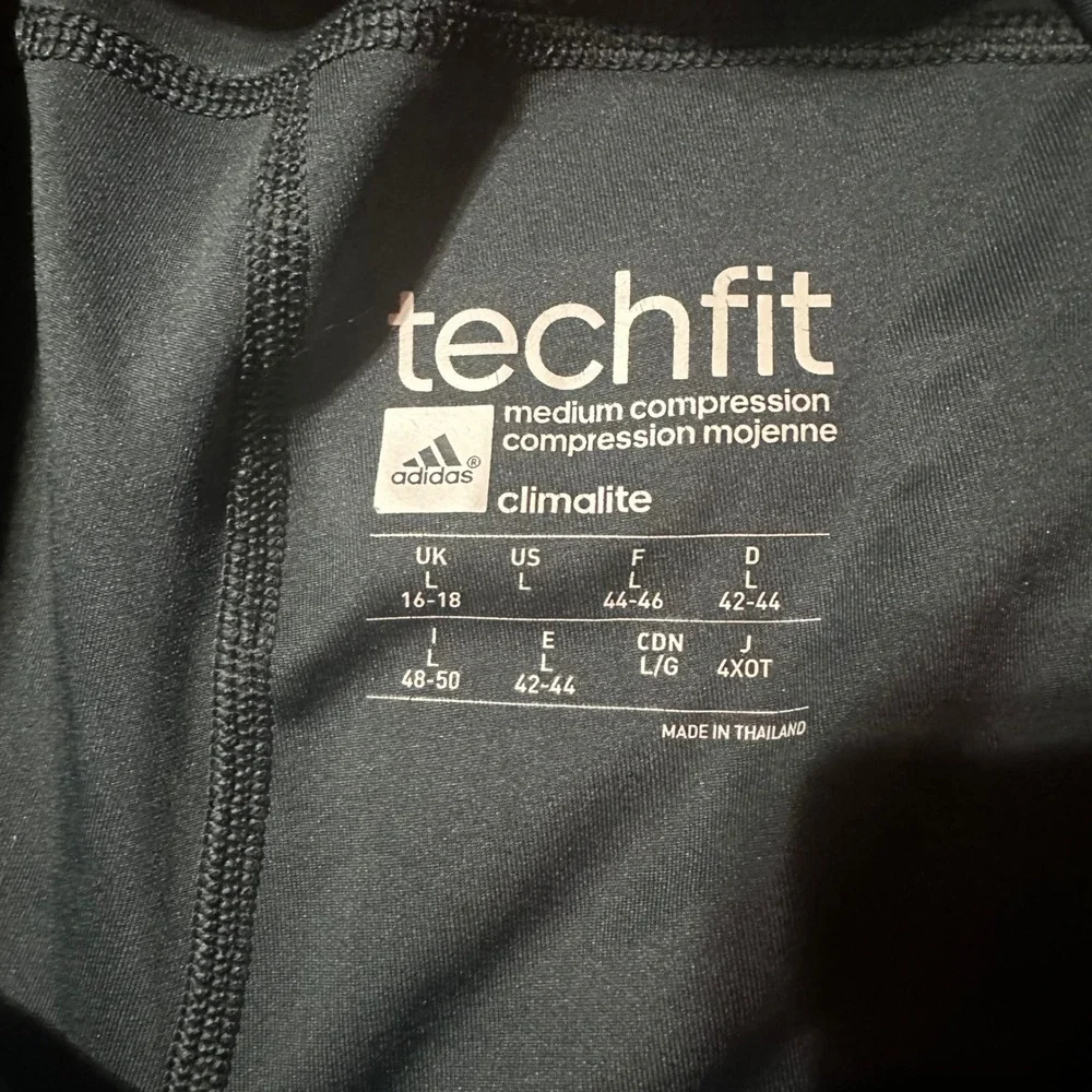 Adidas Techfit‎ Black Geometric Compression Shorts Womens Size L